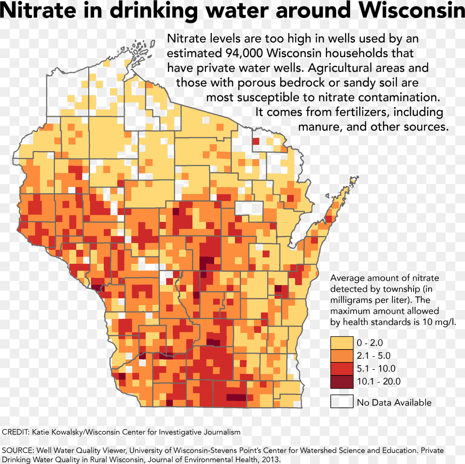 Nitrate In Water Widespread Current Rules No Match Nitrate Contamination Michigan Map, Art, Chart, Plot Free Transparent Png
