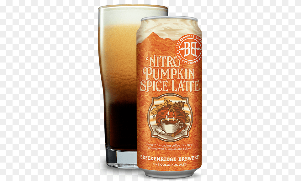 Nitro Pumpkin Spice Latte Breckenridge Nitro Chocolate Orange Stout, Alcohol, Beer, Beverage, Glass Free Png Download