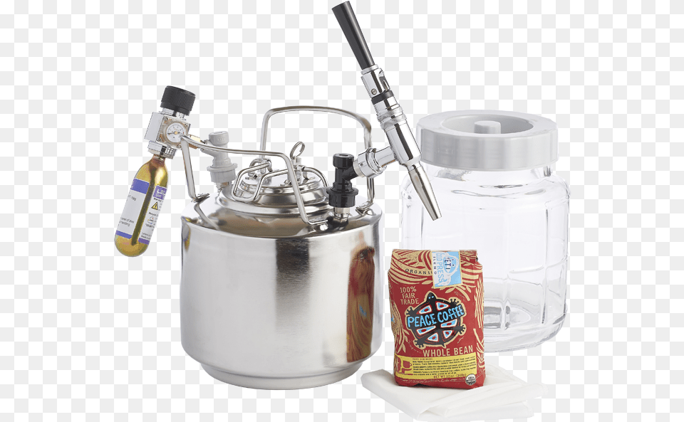 Nitrogen Cold Brew Coffee Keg, Jar, Barrel, Smoke Pipe Free Png