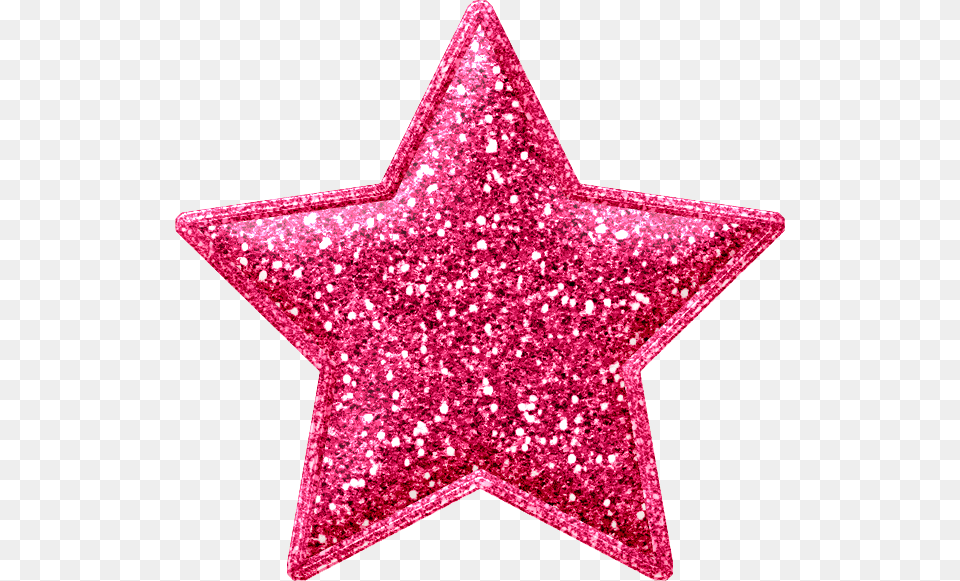 Nitwit Collecti Pink Glitter Star, Symbol Free Png