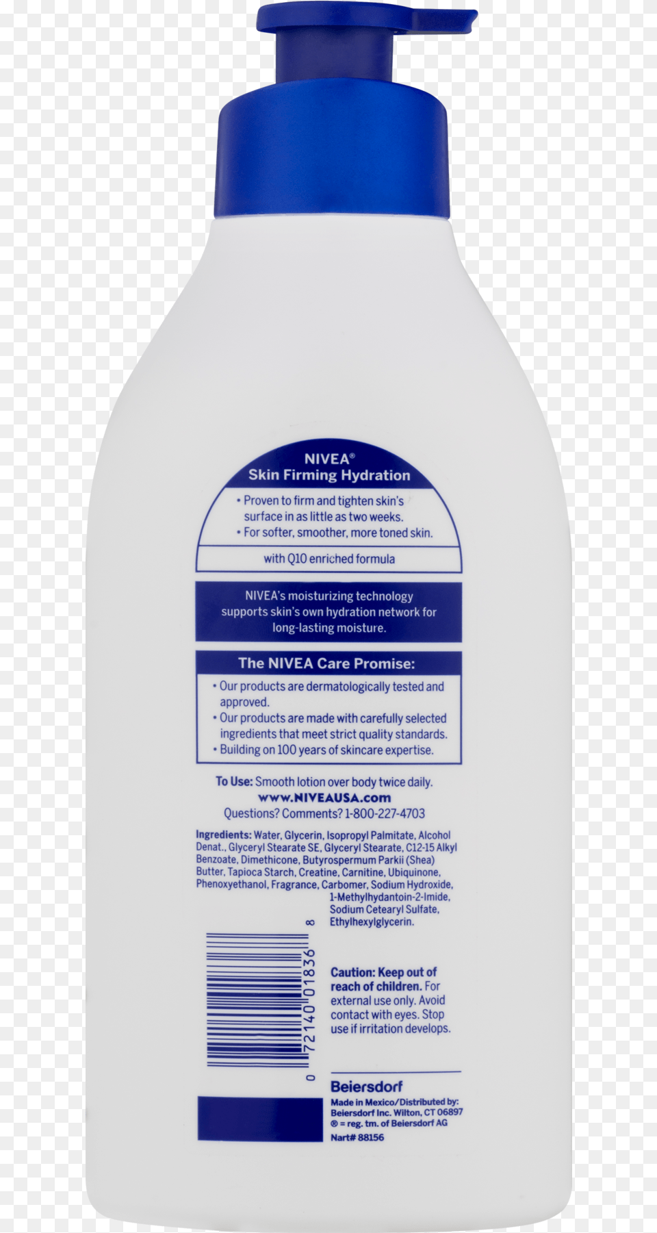 Nivea Back Of Bottle, Lotion Free Png Download