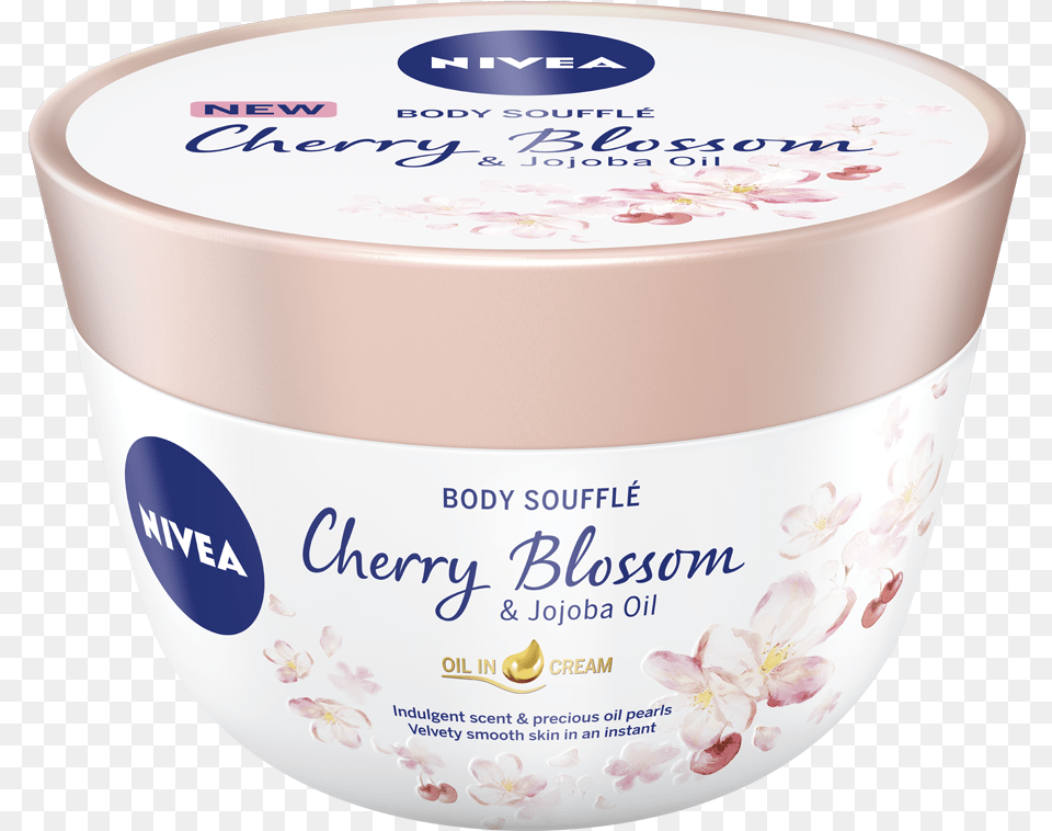 Nivea Body Souffle Cherry Blossom Amp Jojoba Oil, Face, Head, Person, Cosmetics Free Png Download