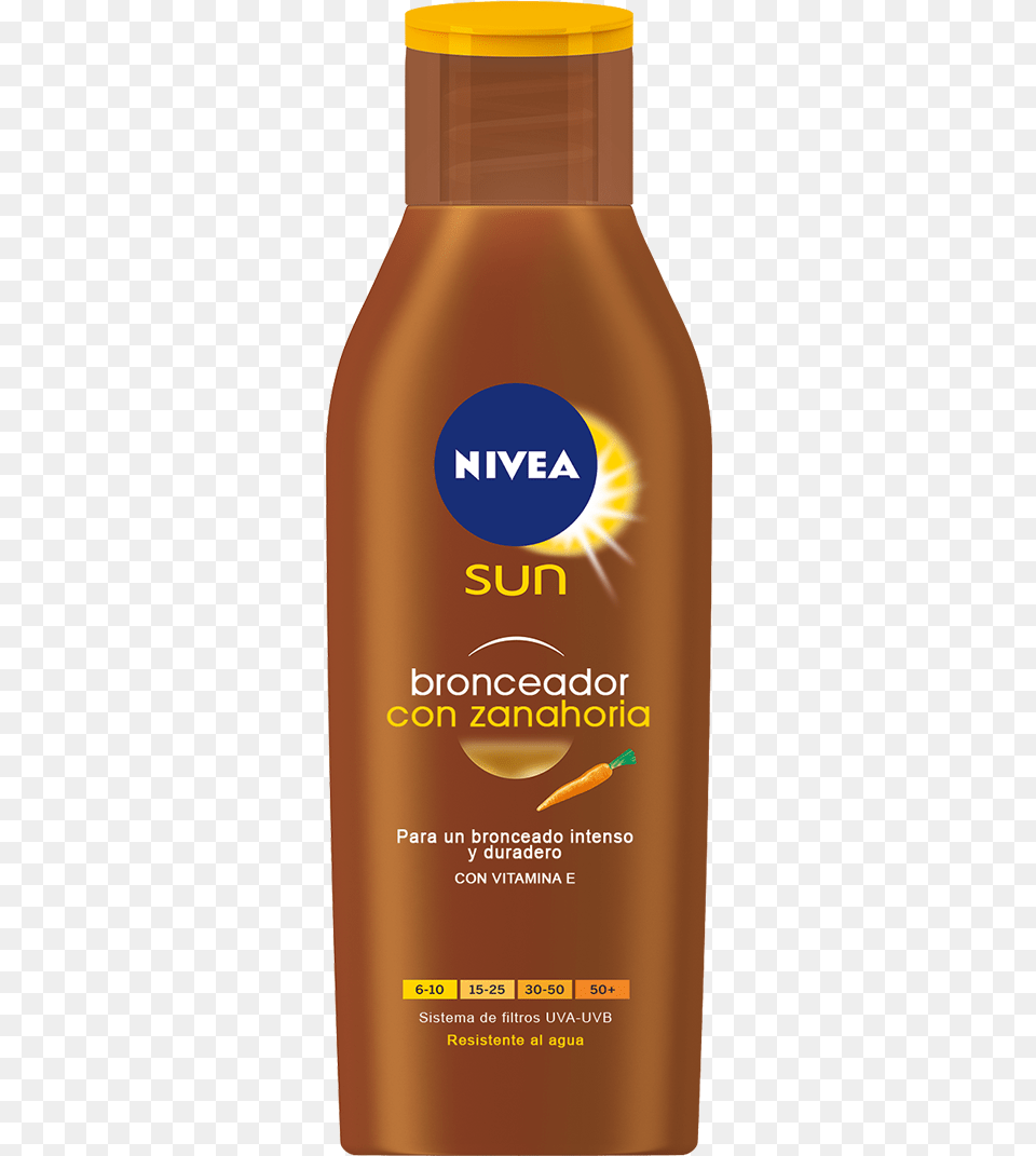 Nivea Bronceador Golden Bronze, Bottle, Cosmetics, Sunscreen, Perfume Png Image
