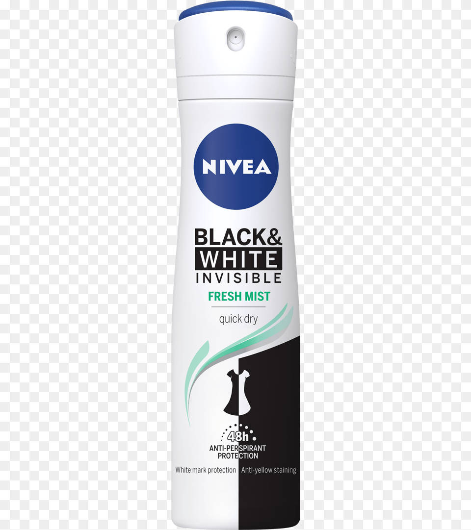 Nivea Invisible Black And White Clear, Cosmetics, Deodorant, Can, Tin Png