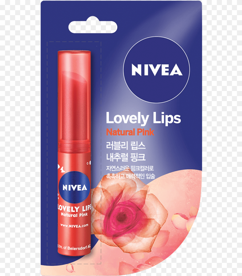 Nivea Lip Balm Lovely Lips, Flower, Plant, Rose, Cosmetics Free Png Download