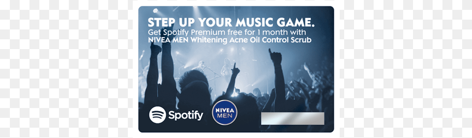 Nivea Men Spotify Scratch Card Vnina Party Lights Strobe 7 Color Dynamic Ocean Wave, Rock Concert, Concert, Crowd, Person Free Png