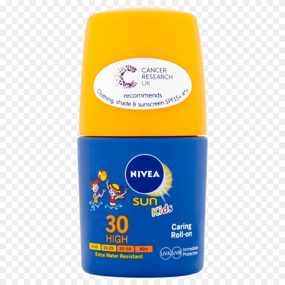 Nivea Sun Kids Caring Roll On Sun Protection Nivea Sun, Cosmetics, Deodorant, Can, Tin Free Png Download