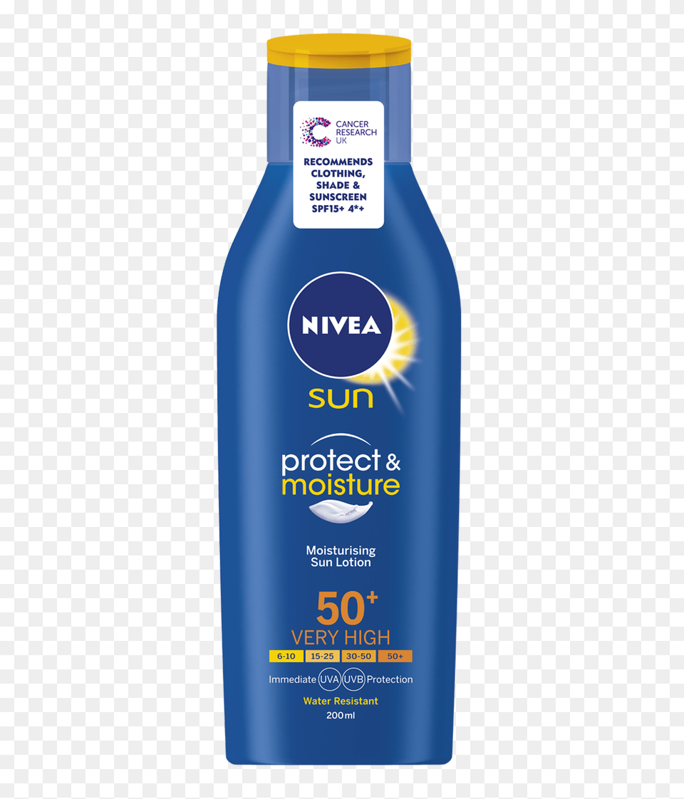 Nivea Sun Protect And Moisture Sun Lotion Nivea Sun, Bottle, Cosmetics, Sunscreen, Food Free Png Download