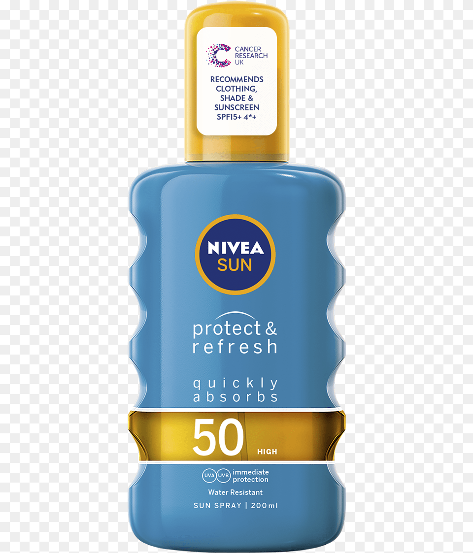 Nivea Sun Protect And Refresh, Bottle, Cosmetics Free Transparent Png
