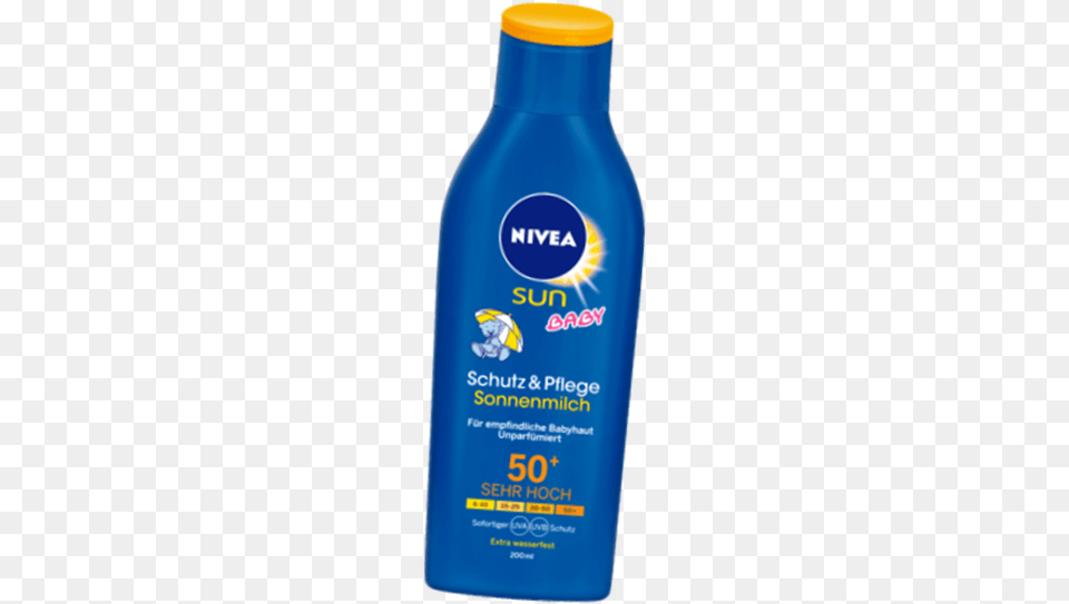Nivea Sunscreen Lotion For Babies Sunscreen, Bottle, Cosmetics, Shaker Png Image