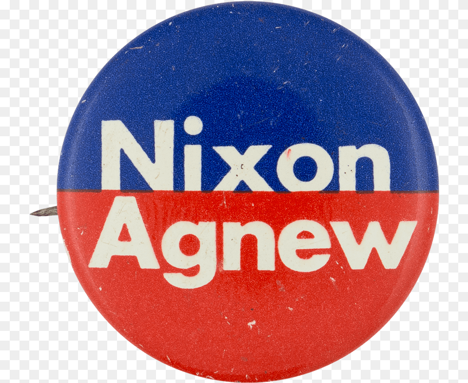 Nixon Agnew Blue Red Political Button Museum Circle, Badge, Logo, Symbol, Sign Free Transparent Png