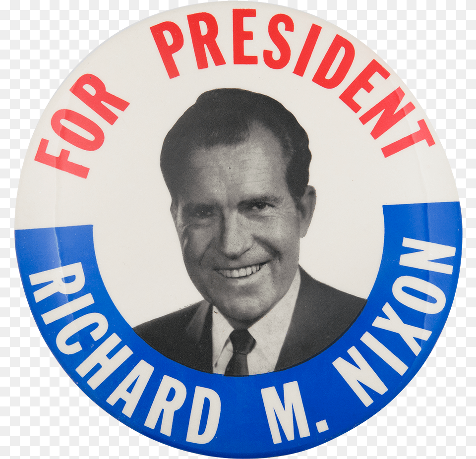 Nixon For President Political Button Museum Nixon Adult, Person, Man, Male Free Transparent Png
