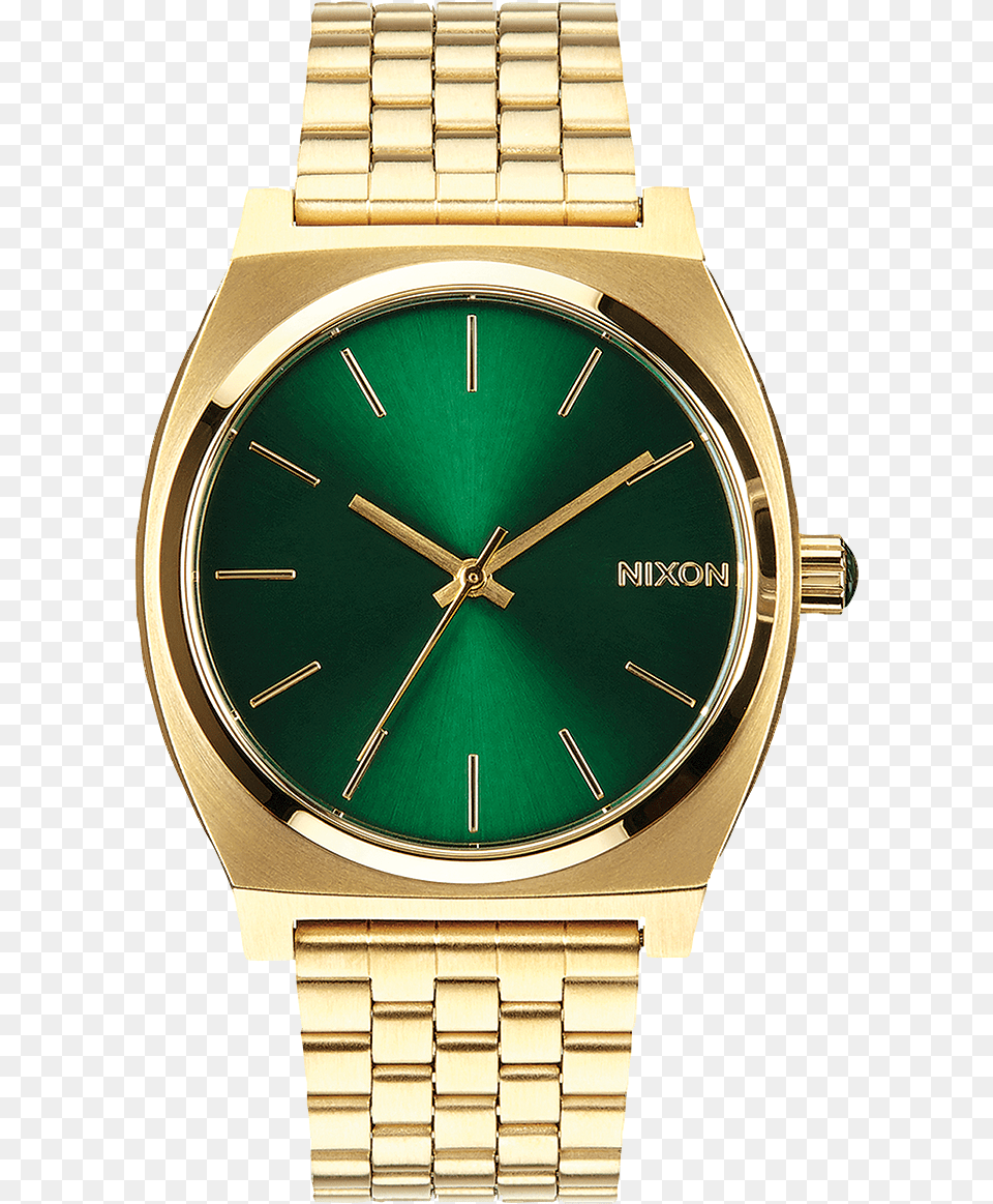 Nixon Gold And Green Watch, Arm, Body Part, Person, Wristwatch Png Image