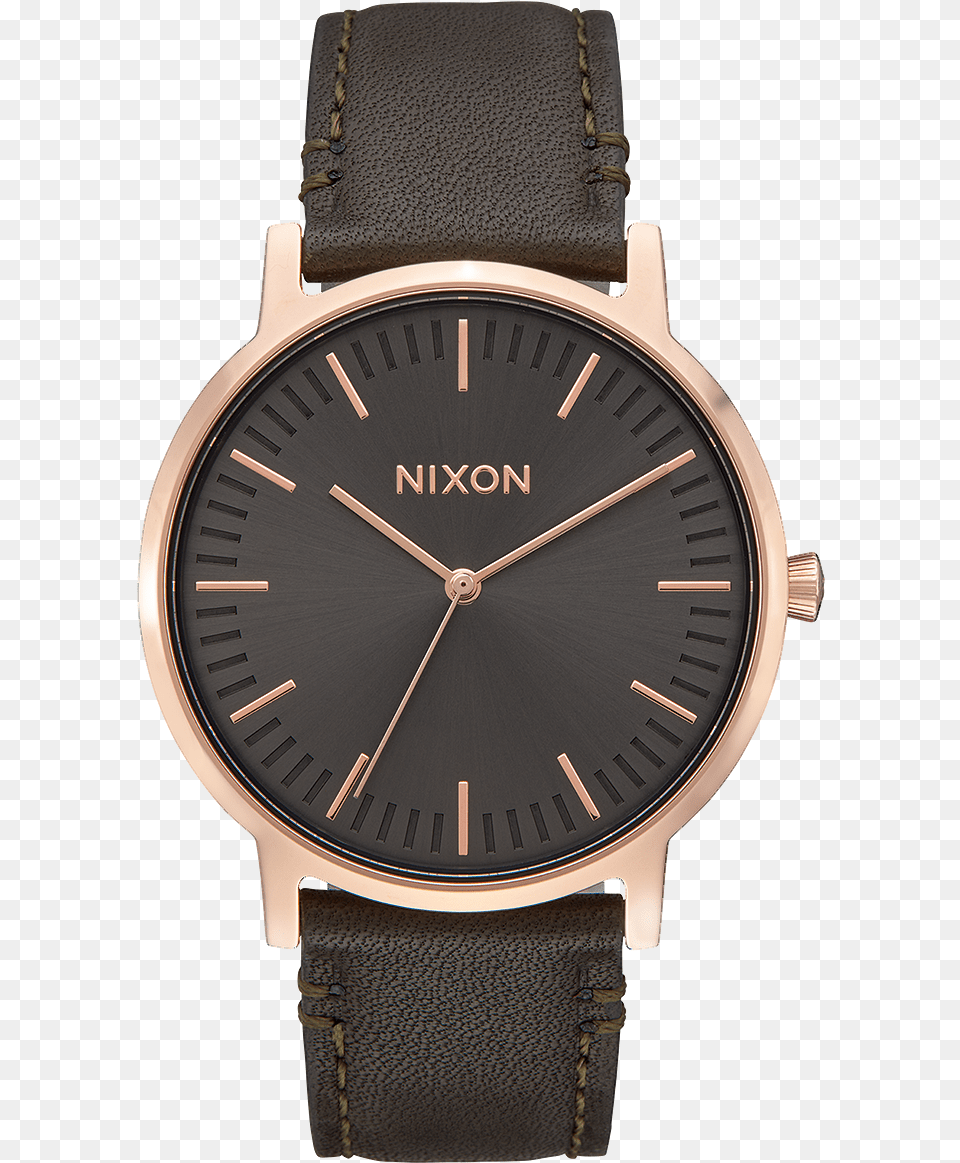 Nixon Porter Leather Rose Gold, Arm, Body Part, Person, Wristwatch Free Png