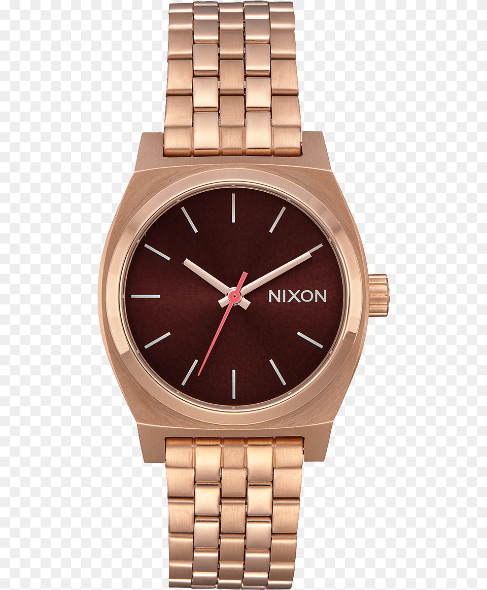 Nixon Rose Gold Brown Watch, Arm, Body Part, Person, Wristwatch Png Image