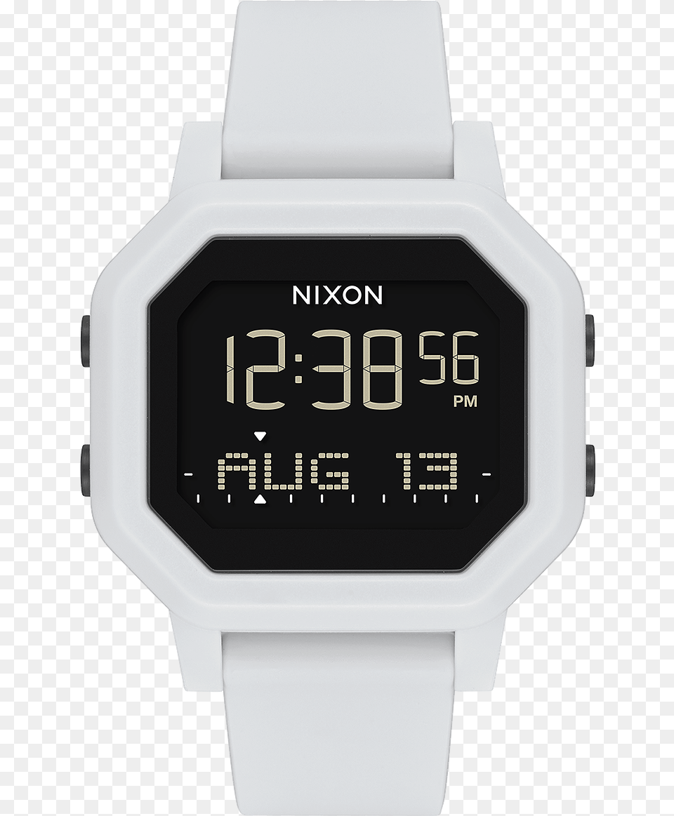 Nixon Siren White, Digital Watch, Electronics, Screen, Wristwatch Png