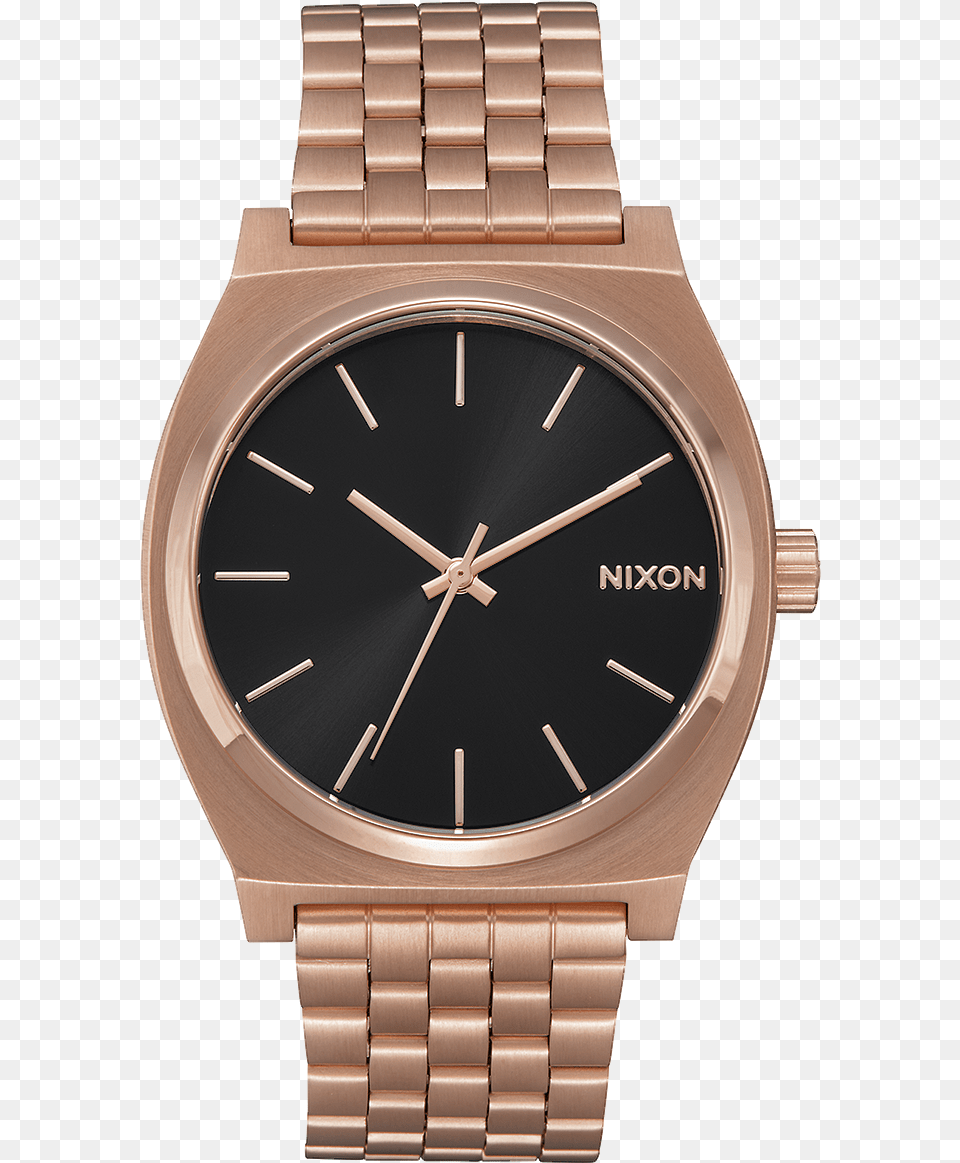 Nixon Time Teller Rose Gold Men, Arm, Body Part, Person, Wristwatch Png Image