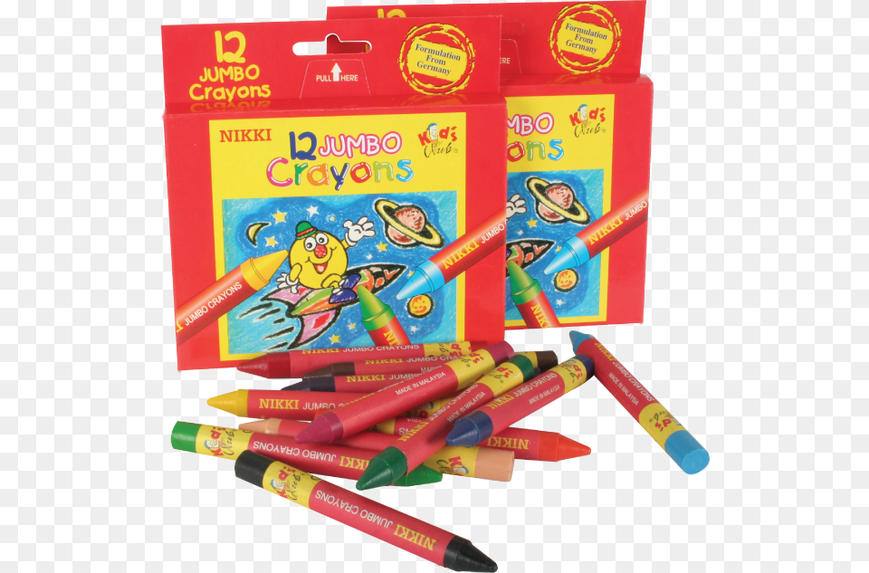 Njc 1312 12 Jumbo Wax Crayons Toy Instrument, Pen, Crayon, Baby, Person Free Png Download