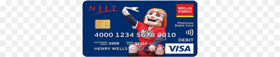 Njit Wells Fargo Card, Text, Baby, Person, Credit Card Free Transparent Png