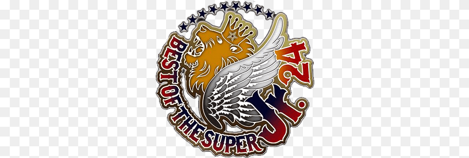 Njpw Best Of The Super Jr Njpw Best Of The Super Juniors Logo, Emblem, Symbol, Badge, Food Png Image