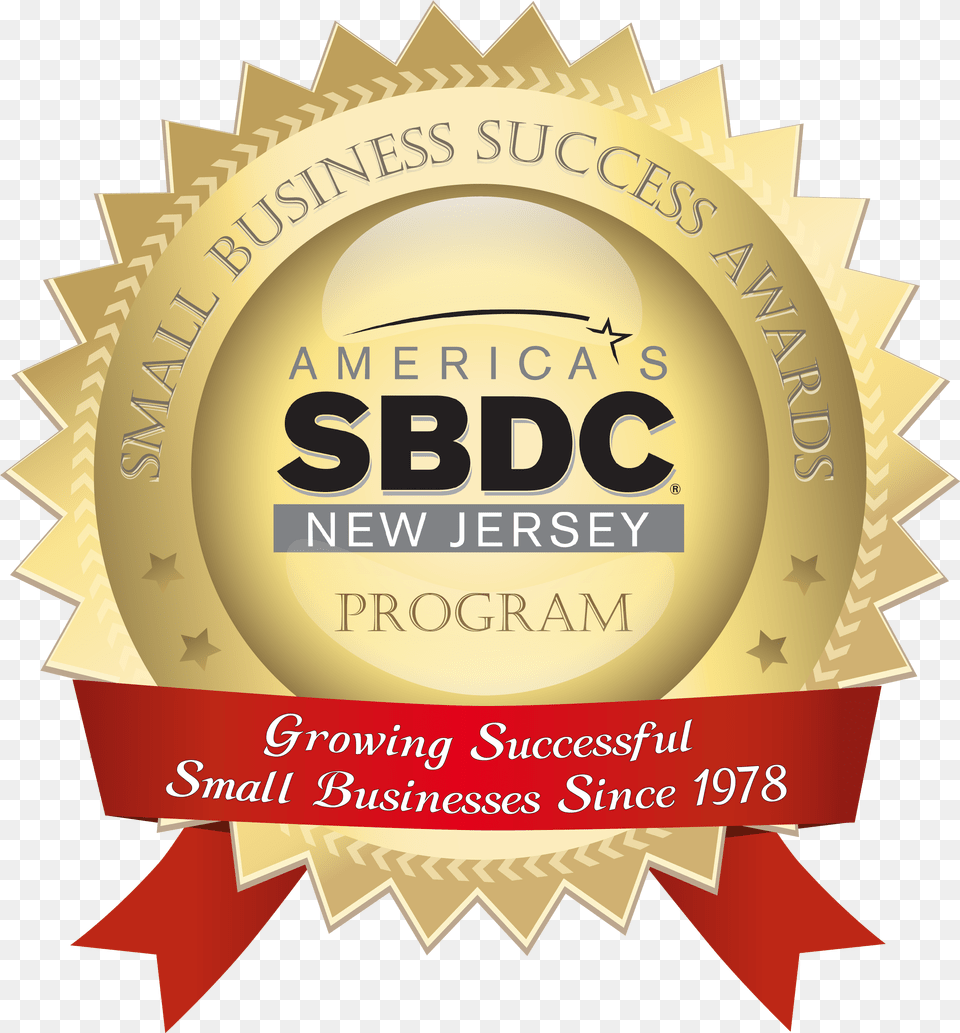 Njsbdc Success Awards Program No Site Converted Security Seal Icon, Advertisement, Badge, Gold, Logo Free Transparent Png