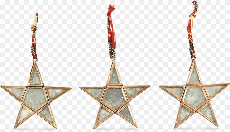Nkuku Sumba Hanging Copper Stars Set Of 3 Star Vector Graphics, Star Symbol, Symbol, Accessories, Earring Free Png Download