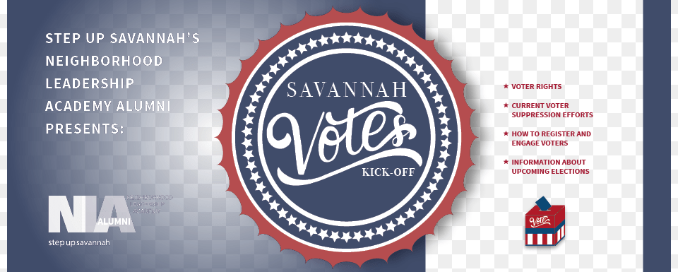 Nla Voter Kickoff Step Up Savannah, Advertisement, Poster, Logo Free Png