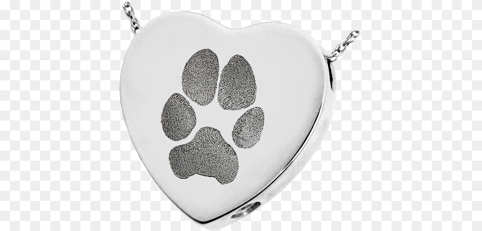 Nm 503 S Sterling Silver Heart With Nose Or Paw Print Pawprint And Name Heart Slider Sterling Silver Pet, Accessories, Pendant, Jewelry, Plate Free Transparent Png