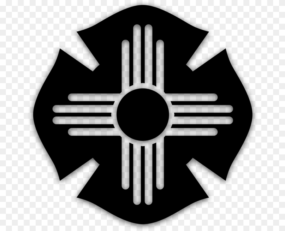 Nm Flag Decal New Mexico Zia Symbol Fabric, Gray Free Png