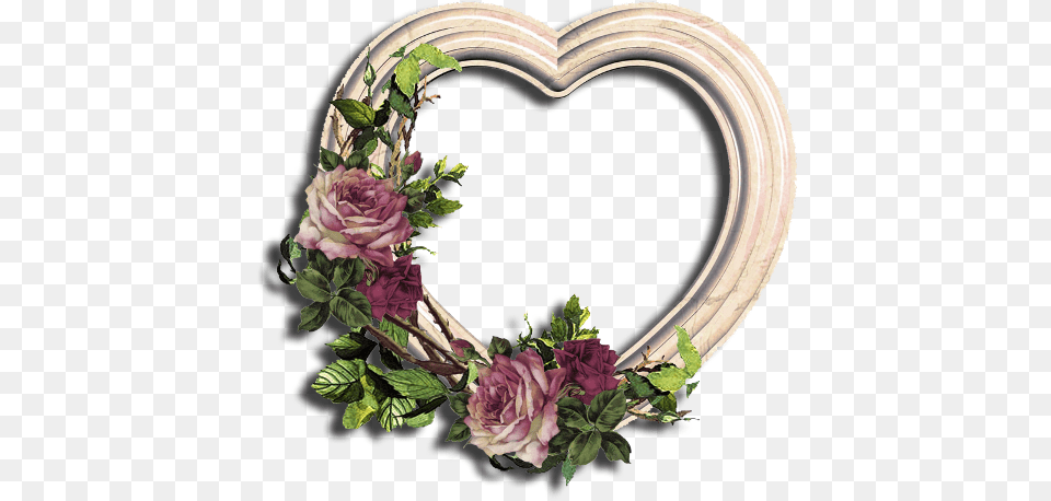 Nm Moldura 06 02 Heart, Flower, Plant, Rose, Flower Arrangement Free Png Download