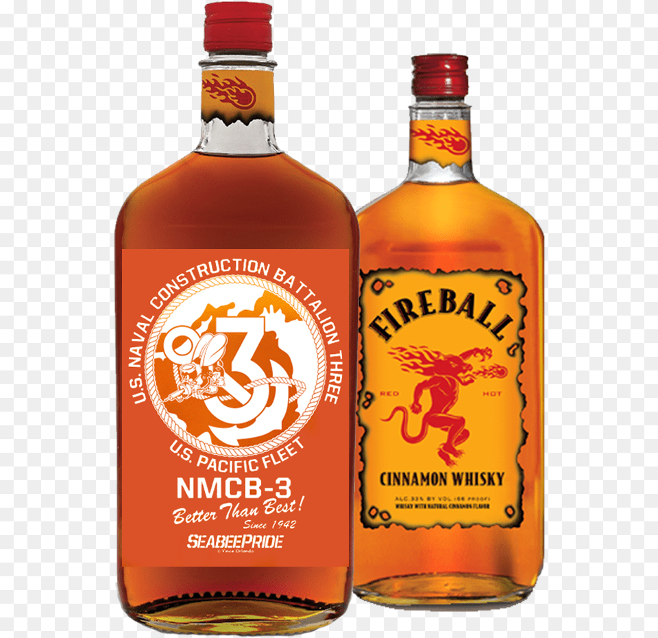 Nmcb 3 Fireball Fireball Cinnamon Whiskey 175 L, Alcohol, Beverage, Liquor, Beer Free Transparent Png