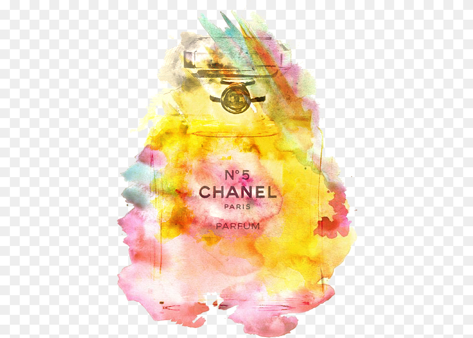 No 5 Watercolor Chanel, Bottle, Adult, Wedding, Person Png Image