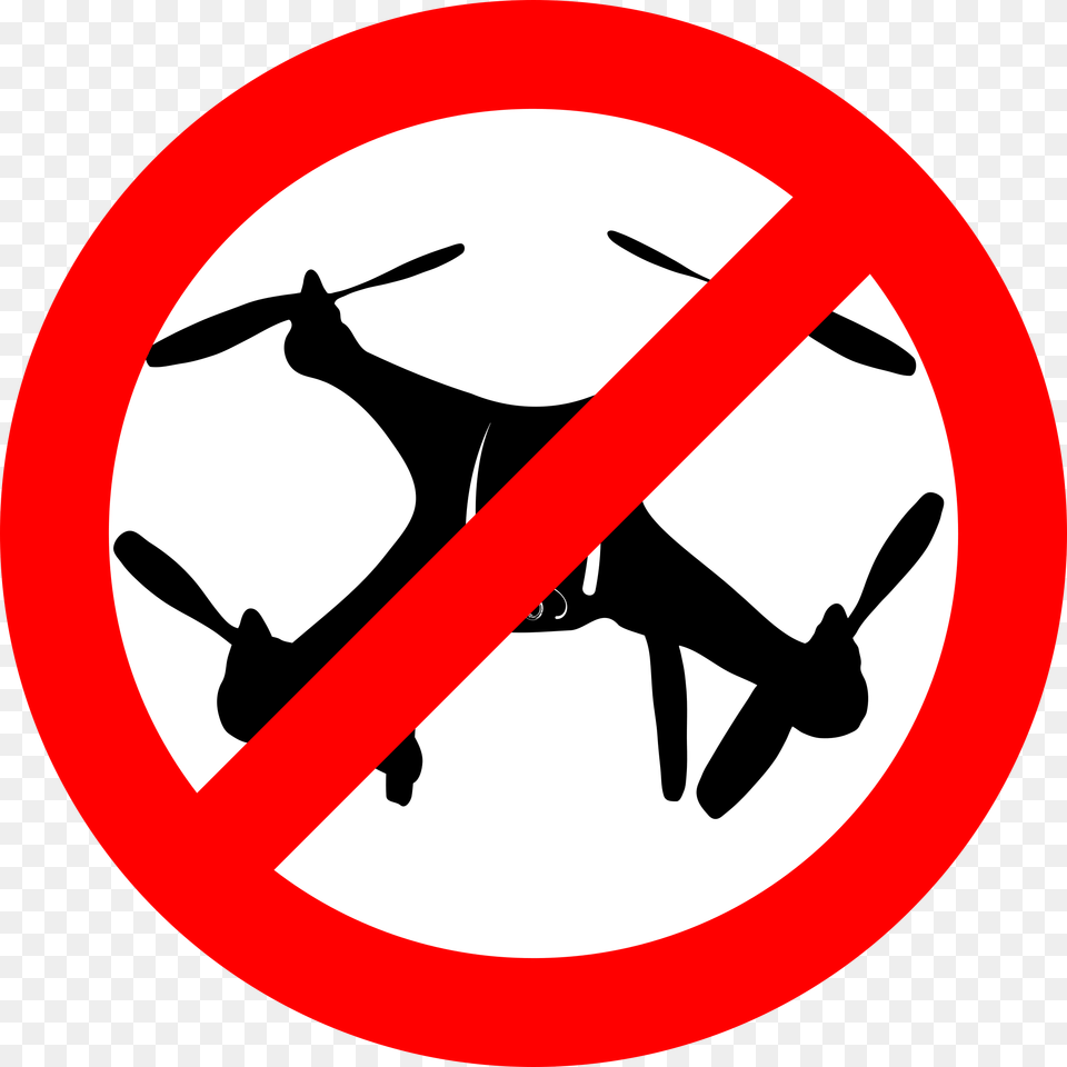 No Allowed Prohibido El Transparent Background Drone Clip Art, Sign, Symbol, Road Sign, Animal Png