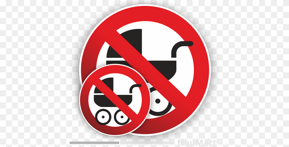 No Baby Carriage Prohibition Warning Sign Sticker, Symbol, Road Sign Free Png