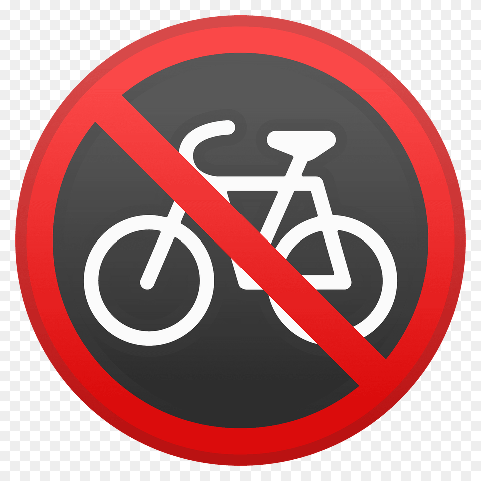 No Bicycles Emoji Clipart, Sign, Symbol, Road Sign Free Transparent Png