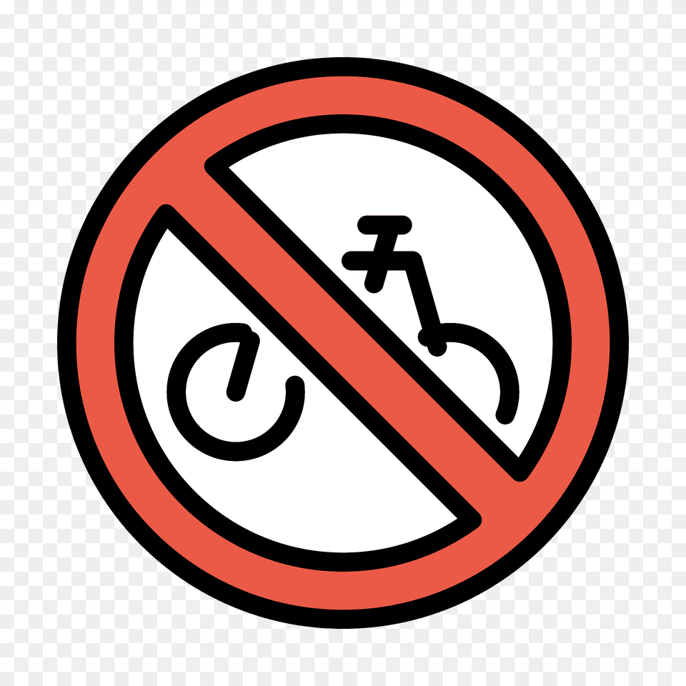 No Bicycles Emoji Clipart, Sign, Symbol, Road Sign Png