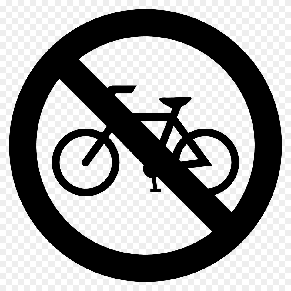 No Bicycles Emoji Clipart, Symbol, Bicycle, Transportation, Vehicle Free Transparent Png