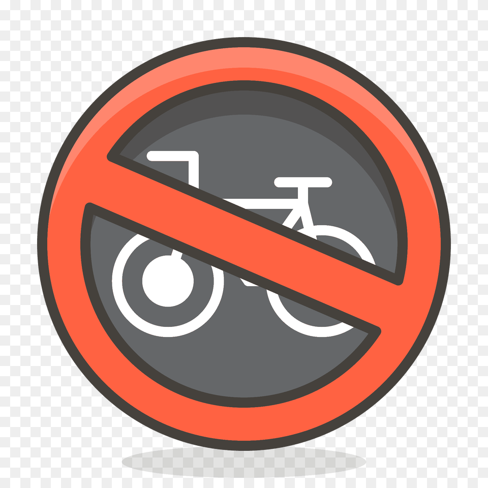 No Bicycles Emoji Clipart, Sign, Symbol, Road Sign Png Image