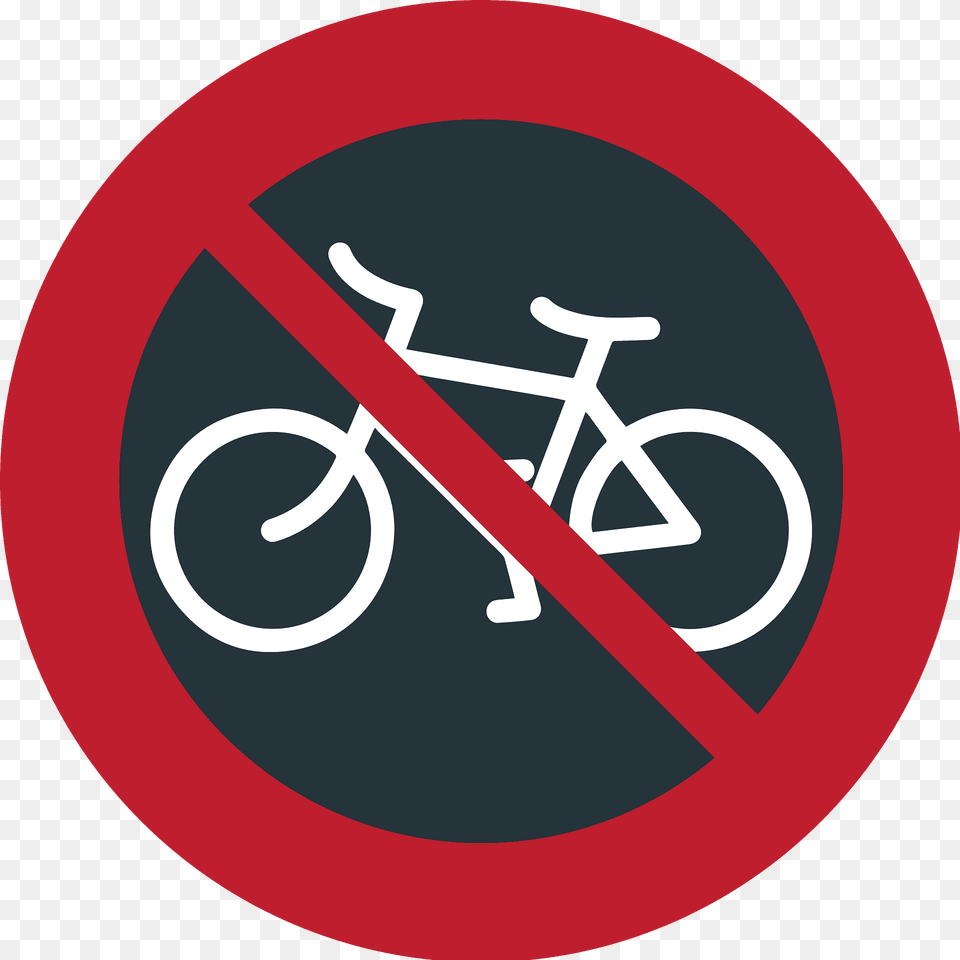 No Bicycles Emoji Clipart, Sign, Symbol, Road Sign Free Png