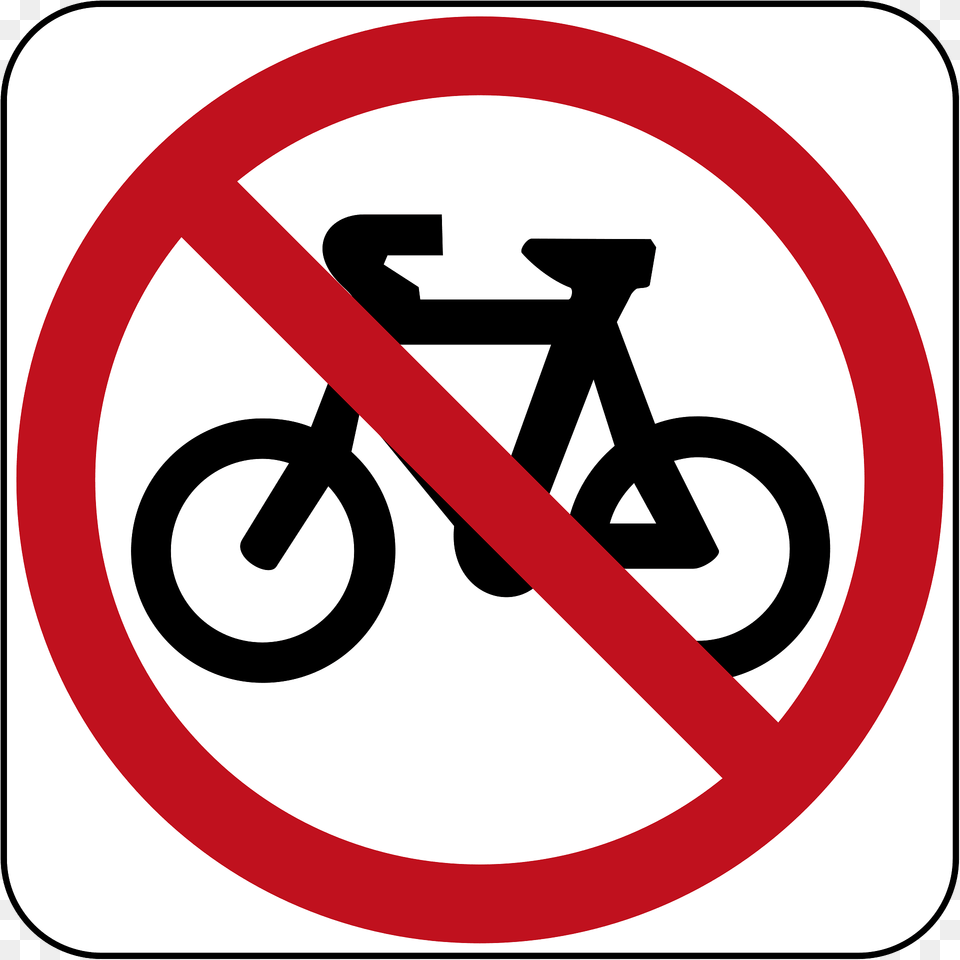 No Bicycles Sign In Australia Clipart, Symbol, Road Sign Free Png
