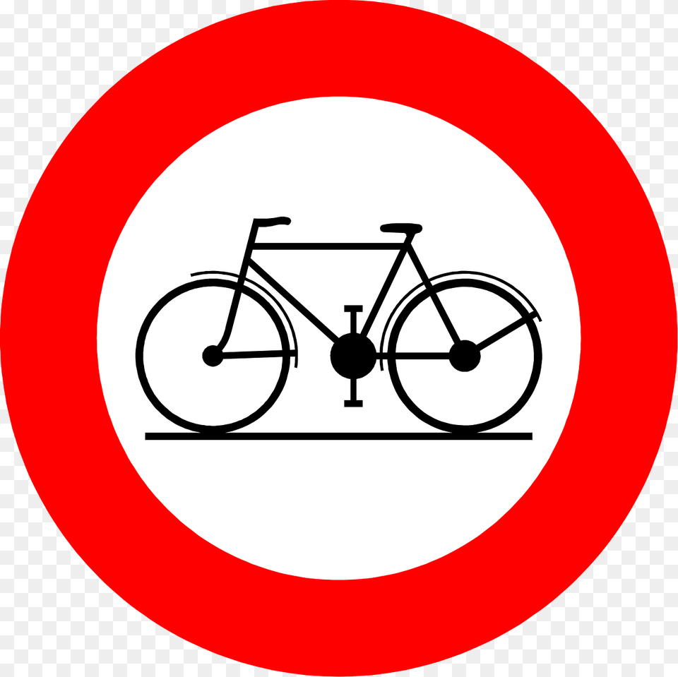 No Bicycles Sign In Belgium Clipart, Bicycle, Symbol, Transportation, Vehicle Free Png