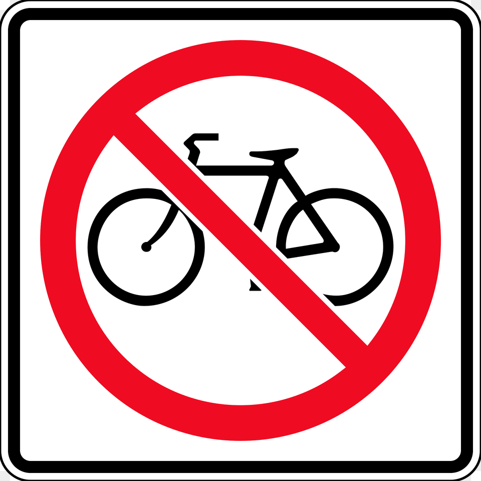 No Bicycles Sign In British Columbia Clipart, Symbol, Road Sign Png