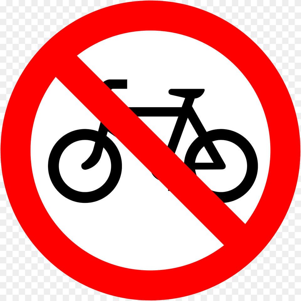 No Bicycles Sign In Ireland Clipart, Symbol, Road Sign Free Png Download