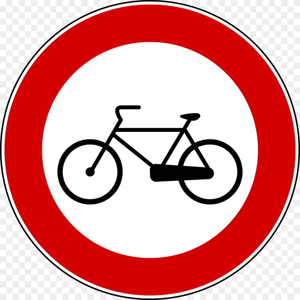 No Bicycles Sign In Italy Clipart, Symbol, Bicycle, Transportation, Vehicle Png