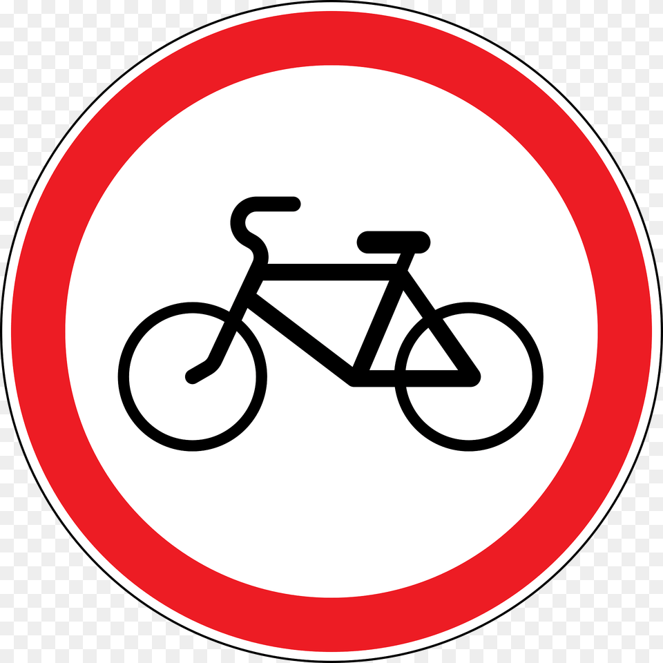 No Bicycles Sign In Moldova Clipart, Symbol, Bicycle, Transportation, Vehicle Free Png Download
