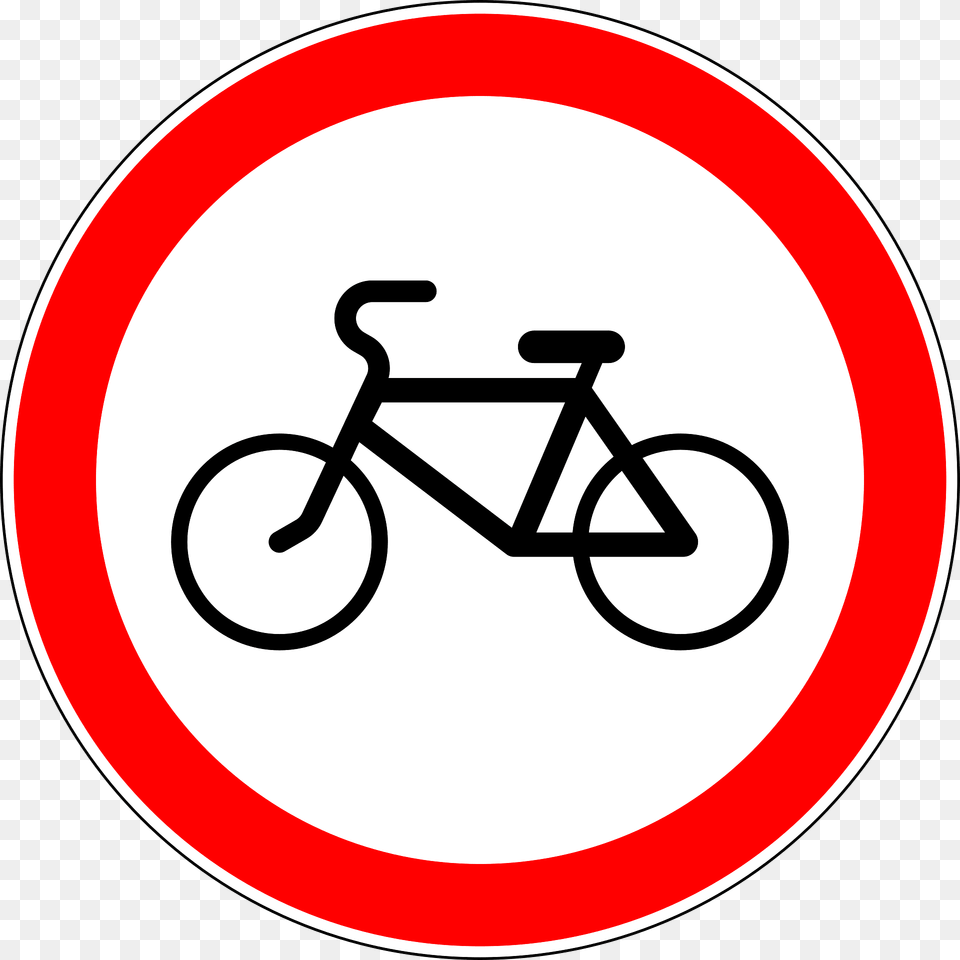No Bicycles Sign In Russia Clipart, Symbol, Bicycle, Transportation, Vehicle Free Png Download