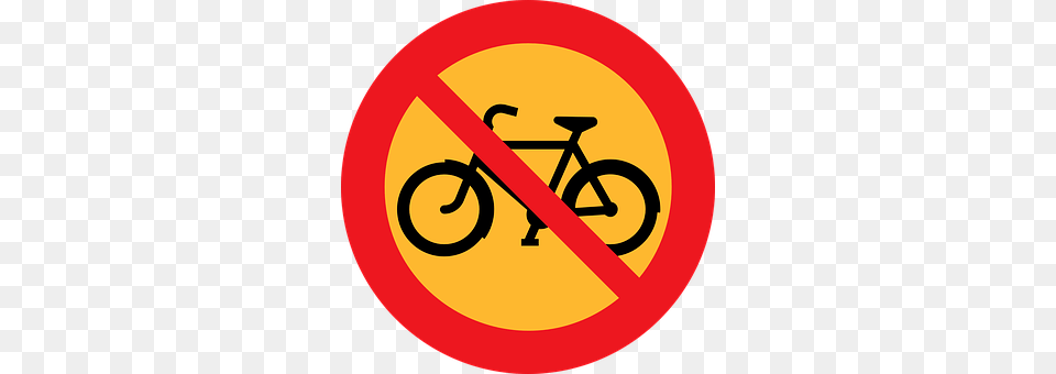 No Biking Sign, Symbol, Road Sign, Machine Free Png Download