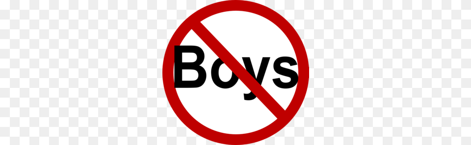 No Boys Clip Art, Sign, Symbol, Road Sign, Disk Free Png Download