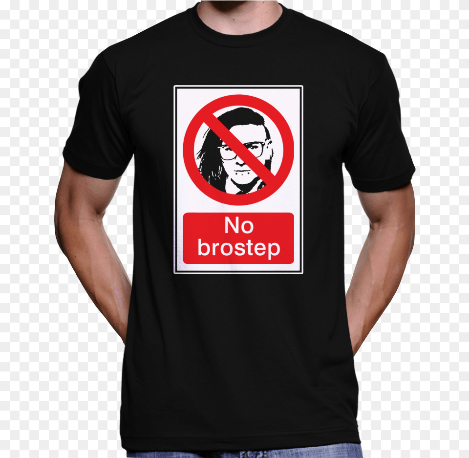 No Brostep Anti Skrillex Dubstep T Shirt Hoodie, T-shirt, Clothing, Person, Man Free Png