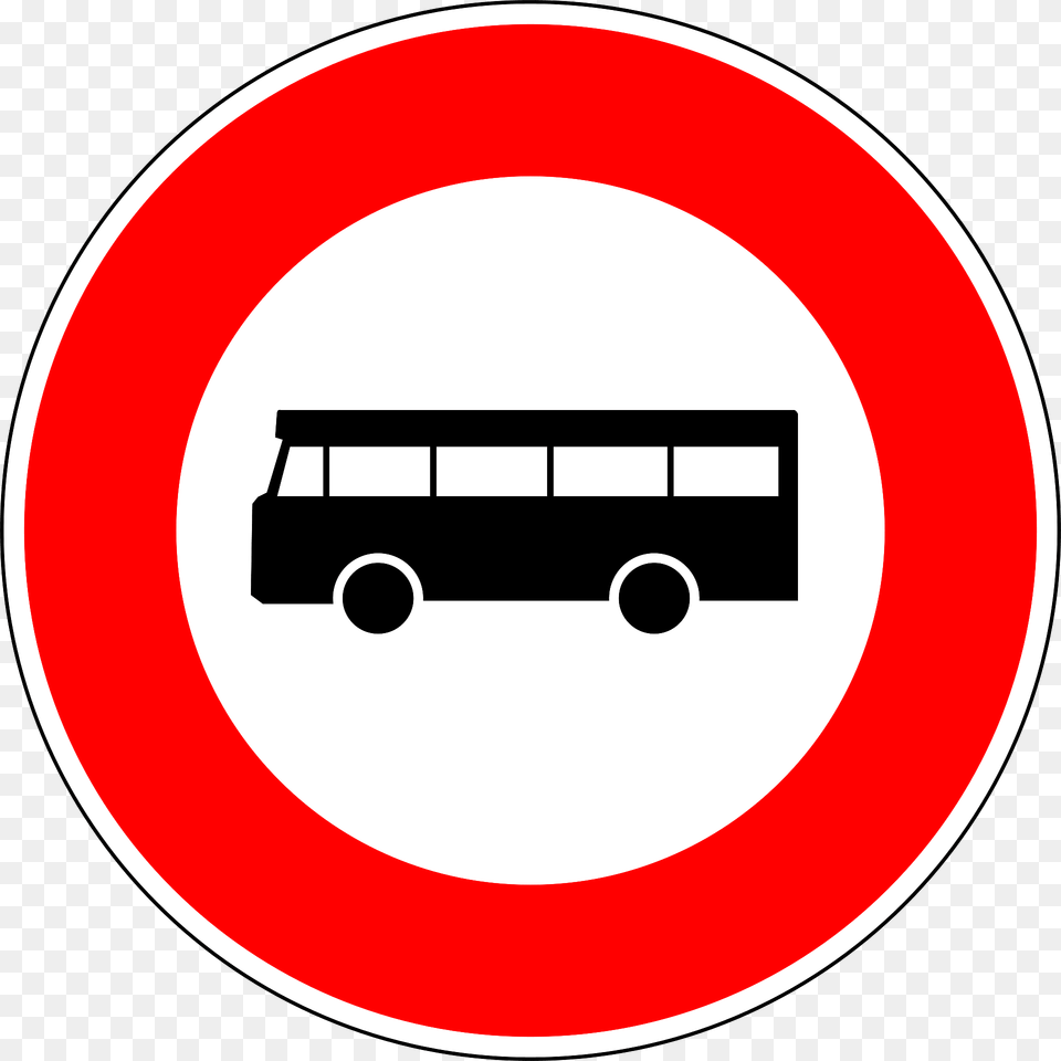 No Buses Clipart, Sign, Symbol, Road Sign, Disk Free Png